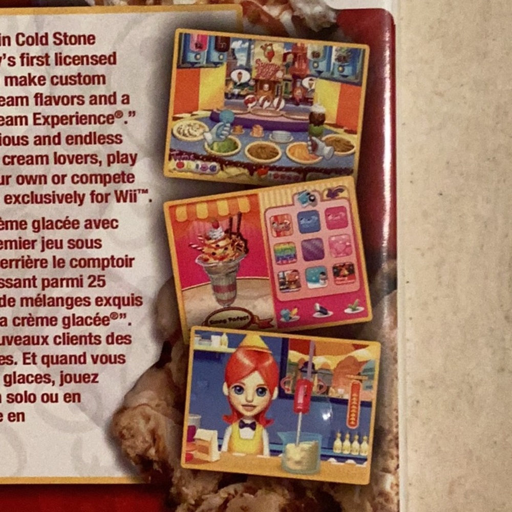 Cold Stone Creamery Scoop It Up Nintendo Wii Game Ice Cream Cones Complete CIB - Picture 3 of 7